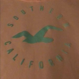 Hollister pullover pink hoodie with mint green